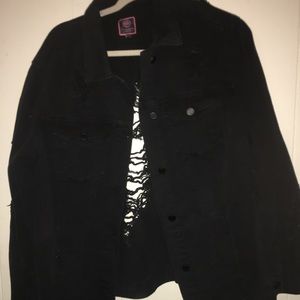 Ripped denim jacket